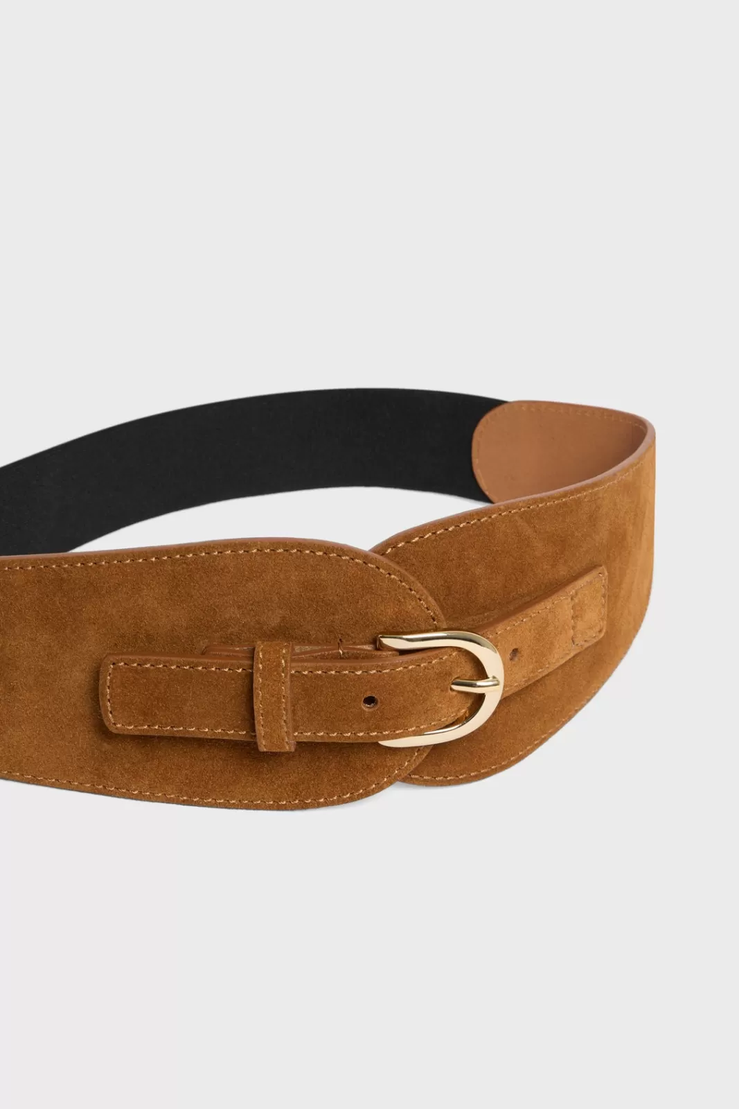Gerard Darel Ceinture corset cuir velours tabac - OLYMPE   | Hot