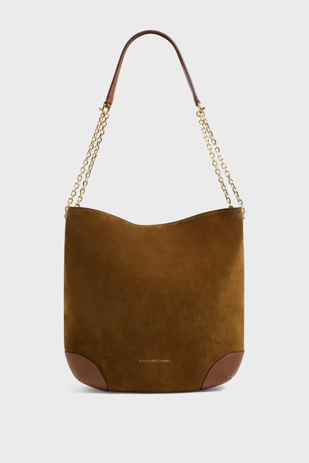 Gerard Darel Hobo bag in suede leather - LE CHARLOTTE Amber Sale