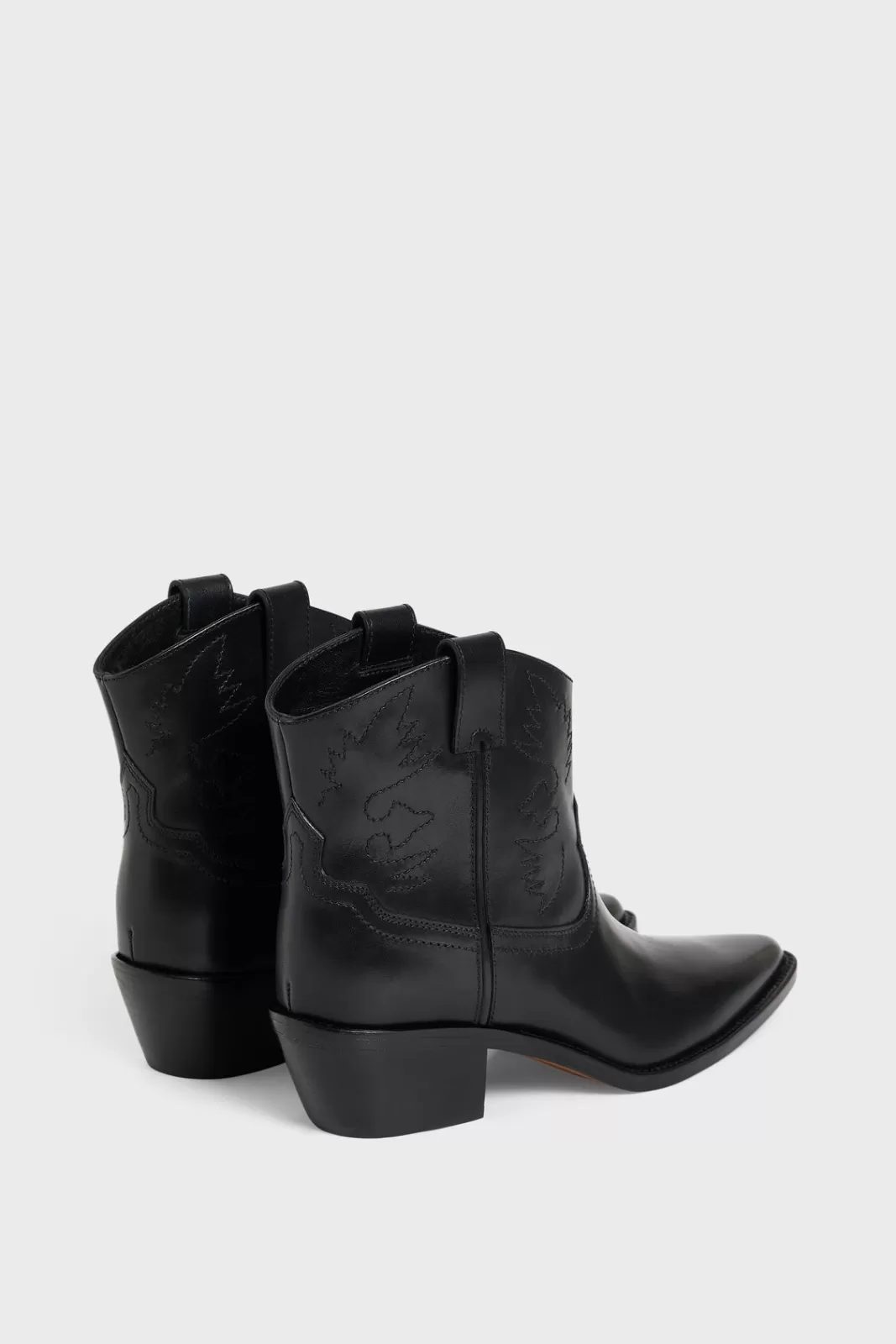 Gerard Darel Leather Western Boots - TAYLOR Noir Shop