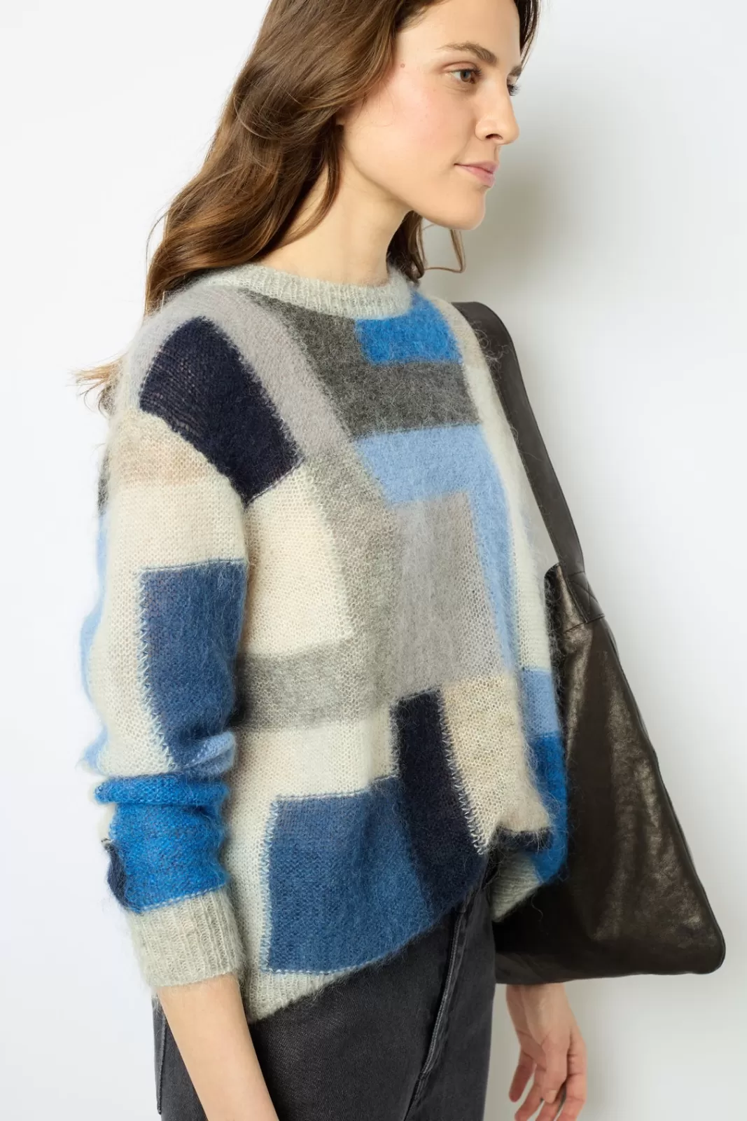 Gerard Darel Mohair color block sweater - JANYCE Jeans Cheap
