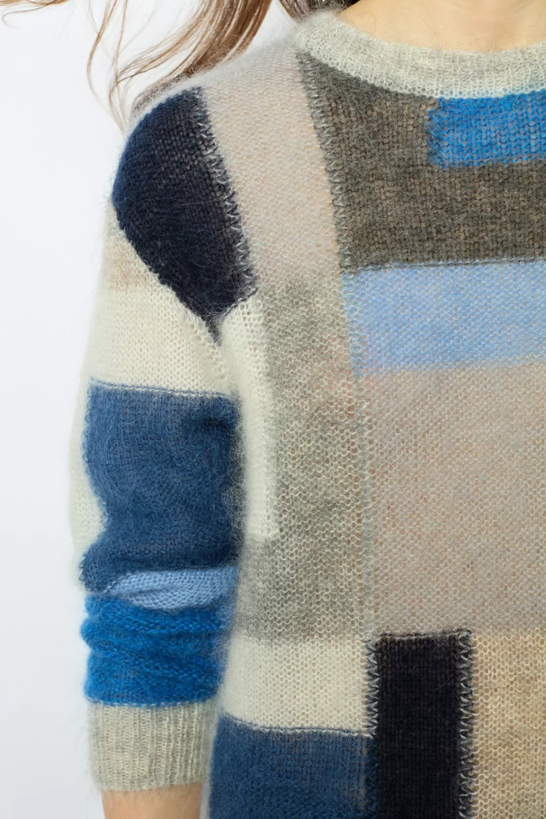 Gerard Darel Mohair color block sweater - JANYCE Jeans Cheap