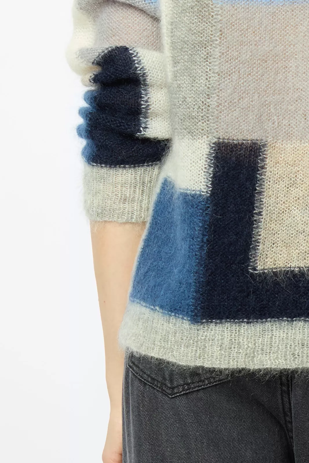 Gerard Darel Mohair color block sweater - JANYCE Jeans Cheap