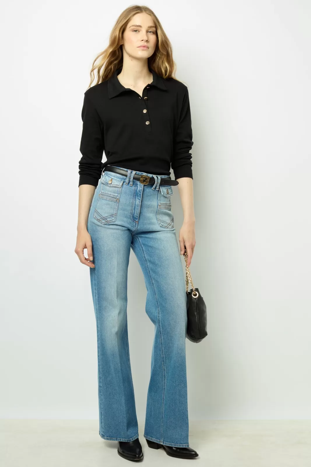 Gerard Darel Sac travers en cuir - LE MINI CHARLOTTE   | Noir Outlet