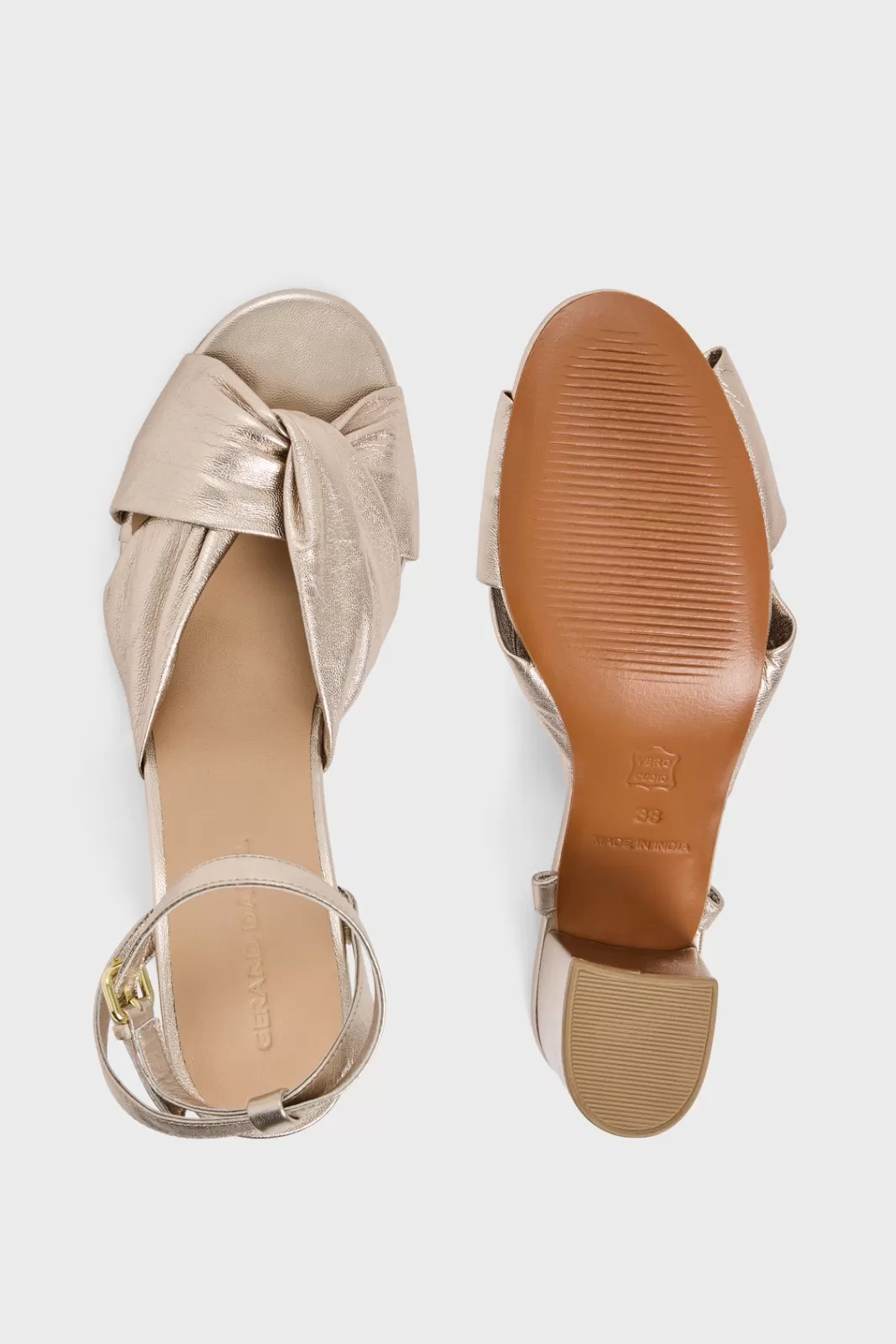 Gerard Darel Sandales dorées à talons - BETH   | Mordoré Discount