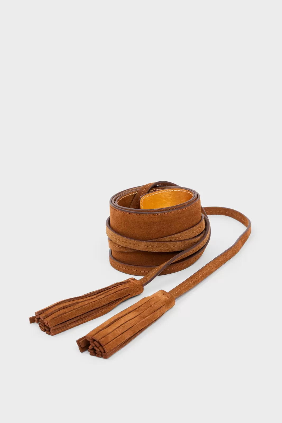 Gerard Darel Wide belt in suede leather - ORNA | Tobacco Store