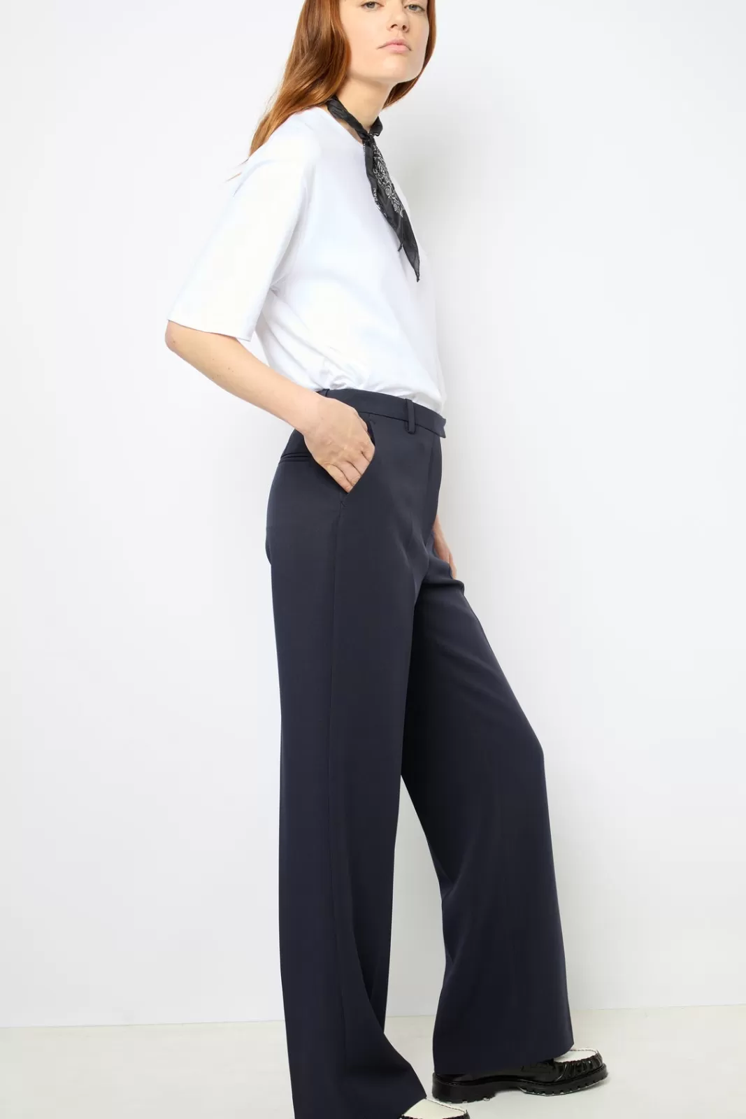 Gerard Darel Wide leg suit pants - NANOU Marine Best Sale